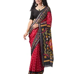 VIRENDRA TEXTILES Ethnic Motifs Zari Pure Cotton Saree-image-9