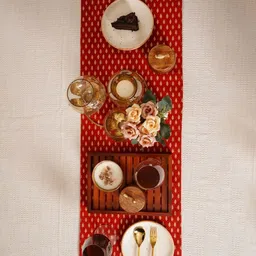 Ratan Cart Red Printed Table Runner image 2