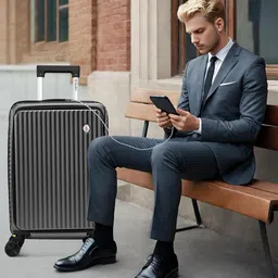 EVERBEST Hard Sided Trolley Suitcase-16