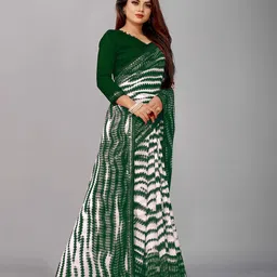 Flip The Style Printed Pure Georgette Block Print Saree image 4