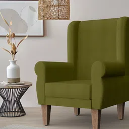 Chumbak Green Begum Wing Chair-image-11