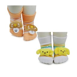 NESKA MODA Kids Unisex Orange 2 Pair Ankle Length Socks-image-37
