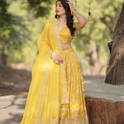 ZIBLON Ready to Wear Lehenga & Unstitched Blouse With Dupatta-picture-42