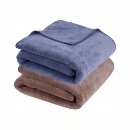 Fezora Grey & Brown 2 Pieces Microfiber 400 GSM Bath Towels-picture-10