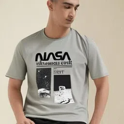 MACK JONNEY Men NASA Typography Printed Round Neck Cotton Oversized T-shirt-picture-46