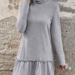 StyleCast x Revolte Women High Neck T-shirt Dress-image-68