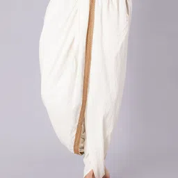 Bharatasya Men Solid Cotton Dhoti Pants with Drawstring Waist-picture-23