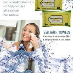 easybath Set Of 7 Wet Wipes Moisturizing Microwaveable Bed Bath Towels - 10 Pulls Each image 2