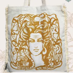 MAATIR DESIGNS Printed Shopper Tote Bag with Fringed-image-47