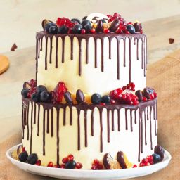 Two Tier Fruit Theme Cake-image-82