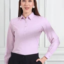 FITHUB Women Cotton Solid Shirt Collar Long Sleeves Top-picture-47