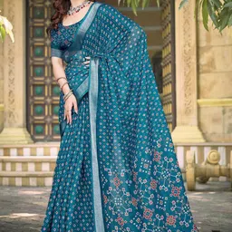 Moda Rapido Floral Zari Saree-44