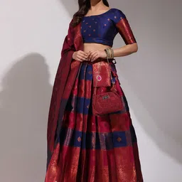 DIVASTRI Semi-Stitched Lehenga & Unstitched Blouse With Dupatta-picture-14