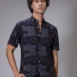 Banana Club Men Classic Opaque Printed Casual Shirt-image-81