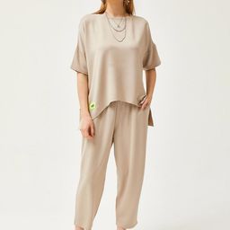Olalook Round Neck Top With Trousers Co-Ords-picture-21