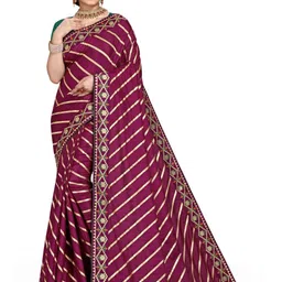 AKSH FASHION Purple Silk Blend Sarees-picture-44
