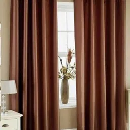 BELLA TRUE Brown 4 Pieces Eyelet Fitted Long Door Curtains-image-15