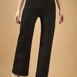 The Roadster Lifestyle Co. Women Dirty Dazzle Wide-Leg Jeans-image-9