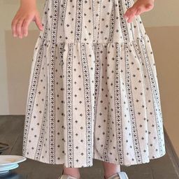 LULU & SKY Girls Printed Cotton Mid Rise Skirt-picture-18
