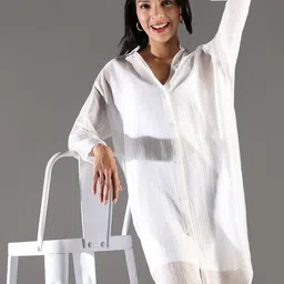 SHOWOFF Women Shirt Collar Shirt Dress-picture-34