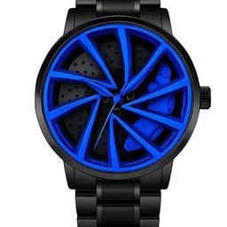 SWADESI STUFF Men Dial & Straps Analogue Watch ROTATE 003 BLUE 18-37
