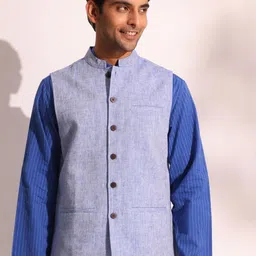 Fabindia Woven Design Nehru Jackets-picture-56