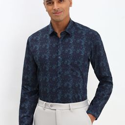 Allen Solly Men Spread Collar Abstract Printed Cotton Slim Fit Formal Shirt-image-47