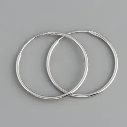 RAGABANDHA DESIGN STUDIO Women Silver-Plated Silver Hoop Earrings-picture-11