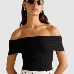 Forever New Women Off-Shoulder Ribbed Bardot Top-image-25