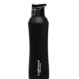 Caspian Black & White Single Stainless Steel Printed Single Wall Vacuum Water Bottle-image-85