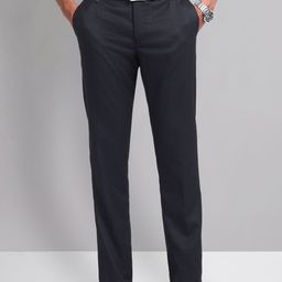 AD By Arvind Men Solid Formal Trousers-image-98