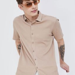 Fame Forever by Lifestyle Men Cutaway Collar Solid Cotton Casual Shirt-image-89