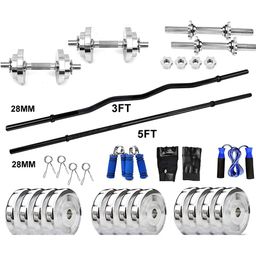 YMD Set Of 31 Rods & Plates Home Gym Combo-58