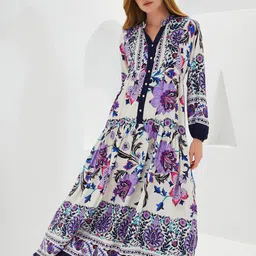BIGDART Women Floral Print Maxi Dress-image-50