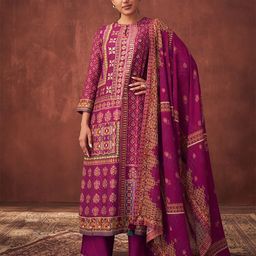 SAUNDH Ethnic Motifs Printed Unstitched Dress Material-image-36