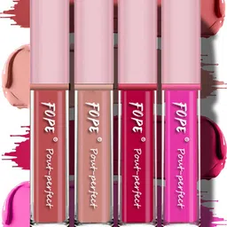 FOPE Set Of 4 Pout Perfect Liquid Lipstick - 4 ml Each - Shade 05-06-10-11-50