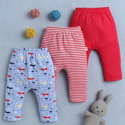 BUMZEE Infant Boys Pack Of 3 Printed Cotton Lounge pants-25