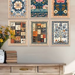 Kotart Brown & Pink 6 and more Piece Wood Abstract Wall Paintings-image-23