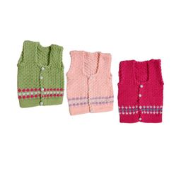 Cute Collection Kids Cable Knit Woollen Sweater Vest-image-11