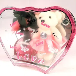 apka mart Pink & Transparent Figurine Glass Showpiece-24