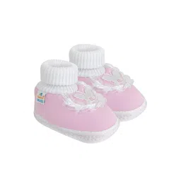 NESKA MODA Girls Pink Cotton Booties-picture-47