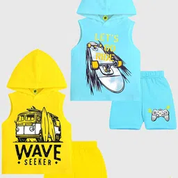 YK Boys Printed T-shirt with Shorts-58