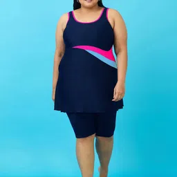LYCOT Colourblocked Swimwear With Attached Shorts-35