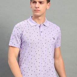 STELVIN Men Moisture Wicking Conversational Printed Polo Collar T-shirt-image-38