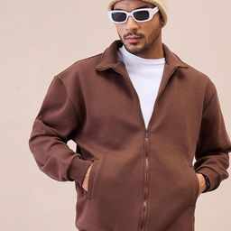 MASCLN SASSAFRAS Men Mock Collar Front-Open Sweatshirt-picture-9