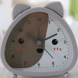 UMAI Grey & Brown Contemporary Alarm Clock-8