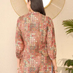 KALINI Print Mandarin Collar Top image 2
