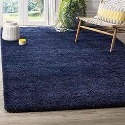 ANABIA CARPET Blue Solid Shaggy Carpet-picture-49