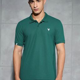 Technosport Men Polo Collar Antimicrobial Pockets Slim Fit T-shirt-image-21