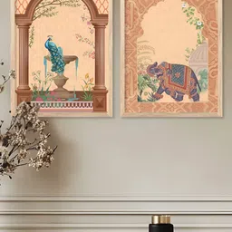 Kotart Brown & Green 2 Pieces Wooden Abstract Wall Arts-picture-26